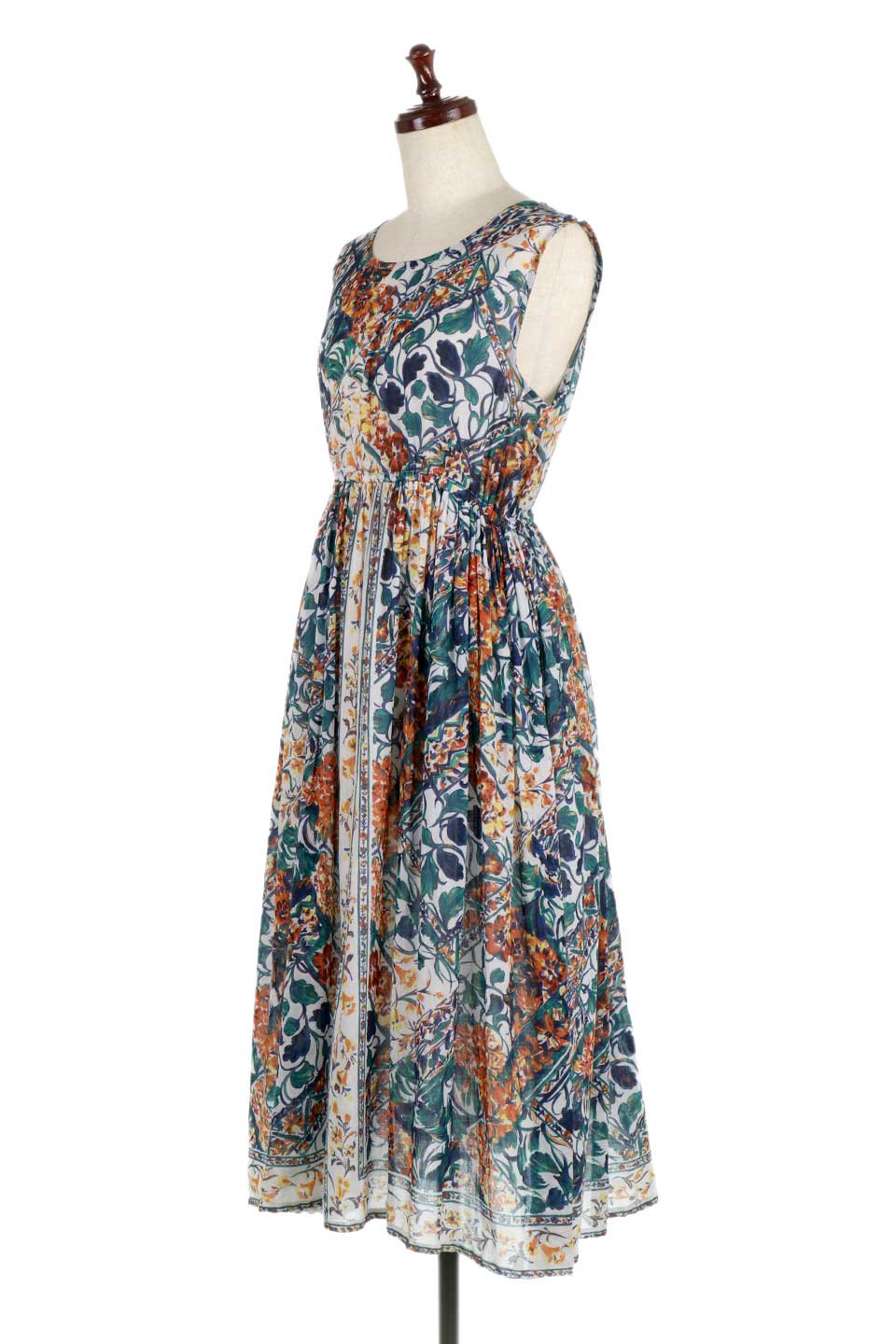 India Cotton Floral Print Dress インドコットン 花柄ワンピース 海外ファッションのインポートセレクトショップbloom