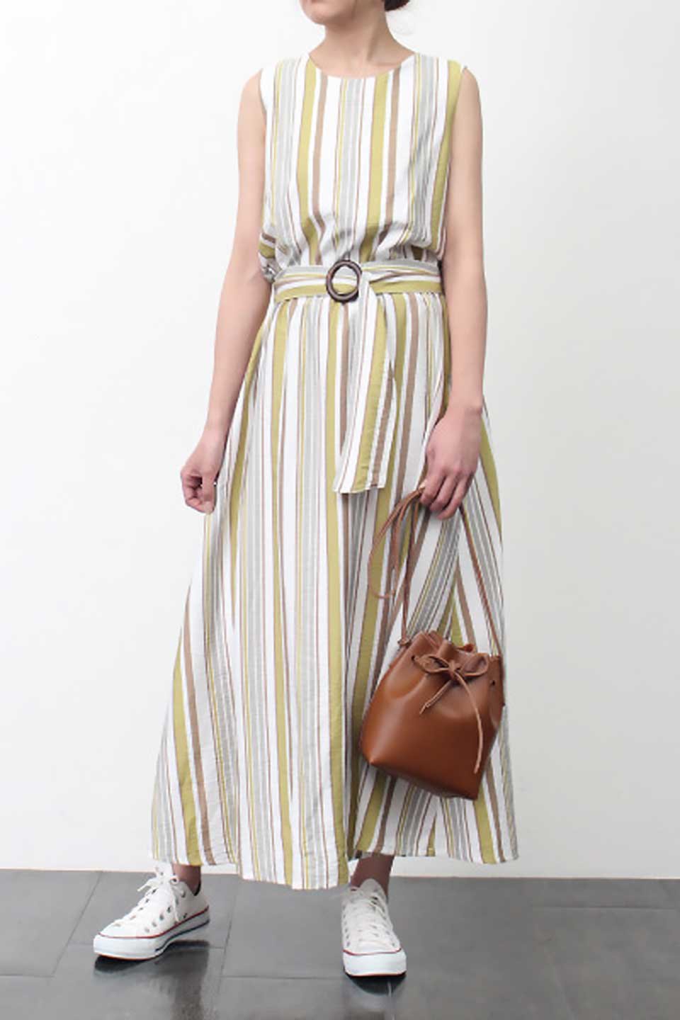 Multi Striped Long Dress マルチストライプ マキシワンピース 海外ファッションのインポートセレクトショップbloom
