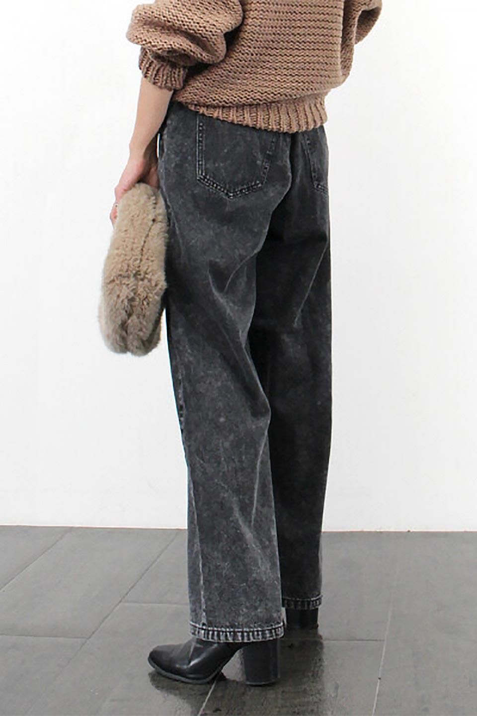 Straight Wide Leg Denim Pants ストレートデニム ワイドパンツ 海外ファッションのインポートセレクトショップbloom