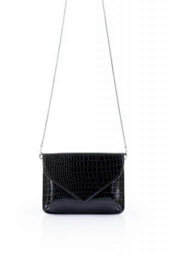 海外ファッションや大人カジュアルのためのインポートバッグ、かばんmelie bianco（メリービアンコ）のAnna (Black) 型押しクロコダイル・ミニショルダーバッグ