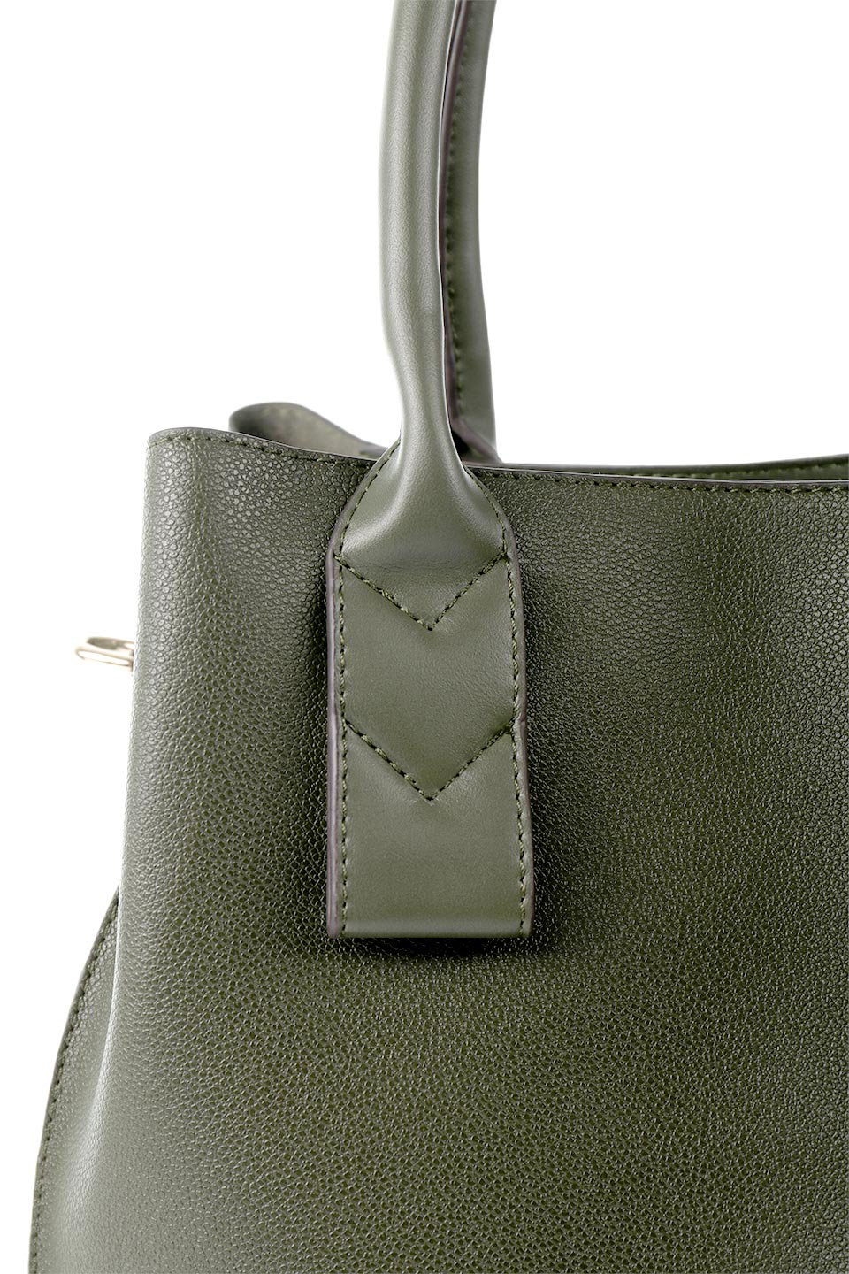 meliebiancoのAlma(Olive)スムースレザー・ハンドバッグ/海外ファッション好きにオススメのインポートバッグとかばん、MelieBianco（メリービアンコ）のバッグやハンドバッグ。手頃な大きさのビーガンレザー・ハンドバッグ。豊富なポケットで使いやすさ＆収納力は抜群のバッグです。/main-9