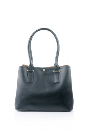 海外ファッションや大人カジュアルのためのインポートバッグ、かばんmelie bianco（メリービアンコ）のIsabella (Black) 仕切り付き・ハンドバッグ