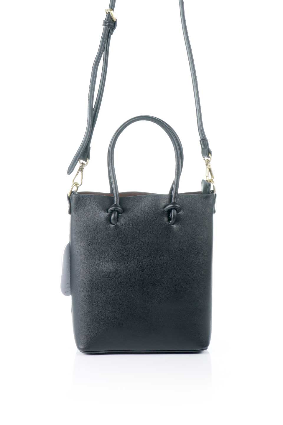 meliebiancoのBailey(Black)仕切り付き・２Ｗａｙミニトートバッグ/海外ファッション好きにオススメのインポートバッグとかばん、MelieBianco（メリービアンコ）のバッグやショルダーバッグ。仕切りやポケットが豊富で使いやすいミニトートバッグ。中央の仕切りの中にもポケットが付いています。