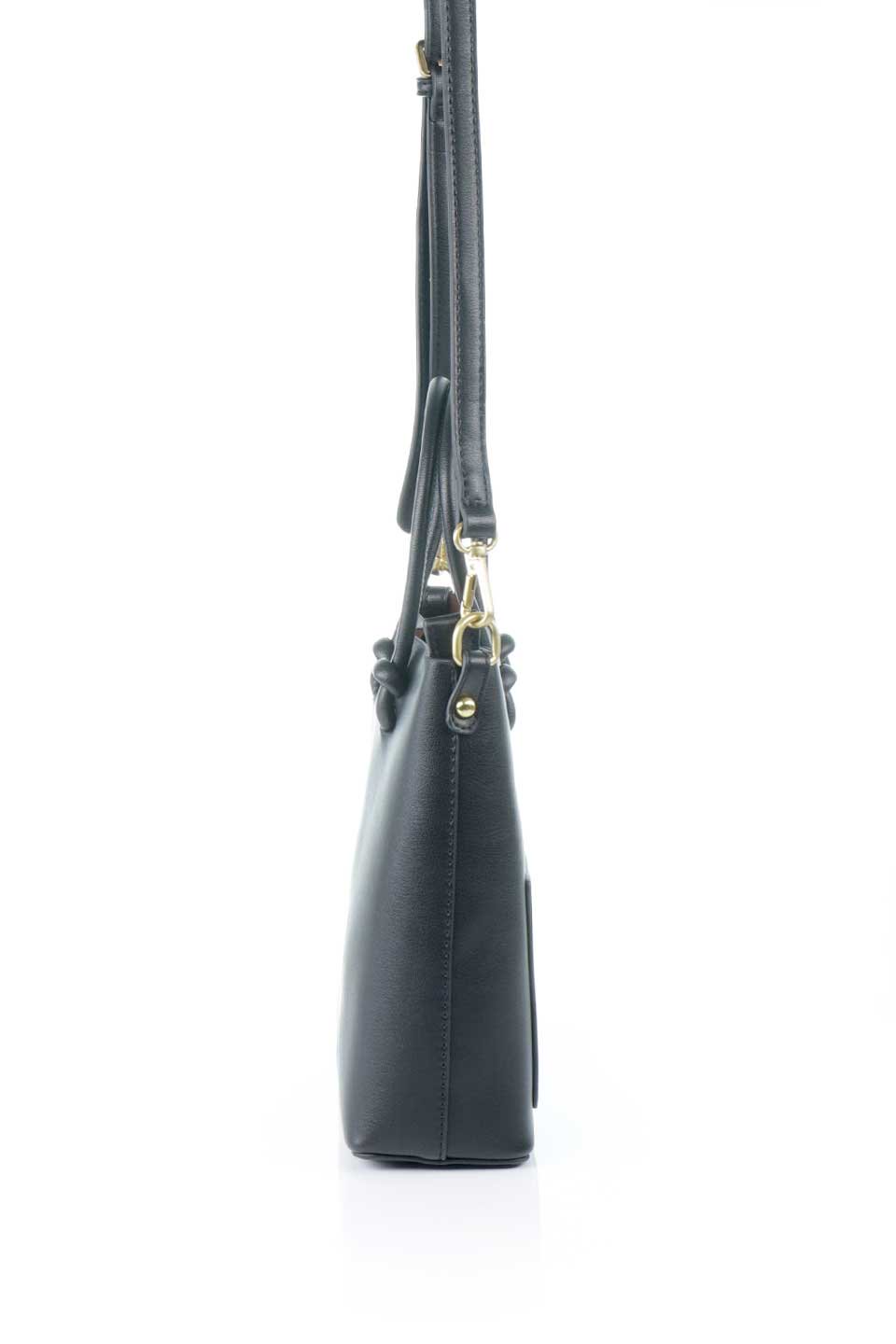 meliebiancoのBailey(Black)仕切り付き・２Ｗａｙミニトートバッグ/海外ファッション好きにオススメのインポートバッグとかばん、MelieBianco（メリービアンコ）のバッグやショルダーバッグ。仕切りやポケットが豊富で使いやすいミニトートバッグ。中央の仕切りの中にもポケットが付いています。/thumb-2