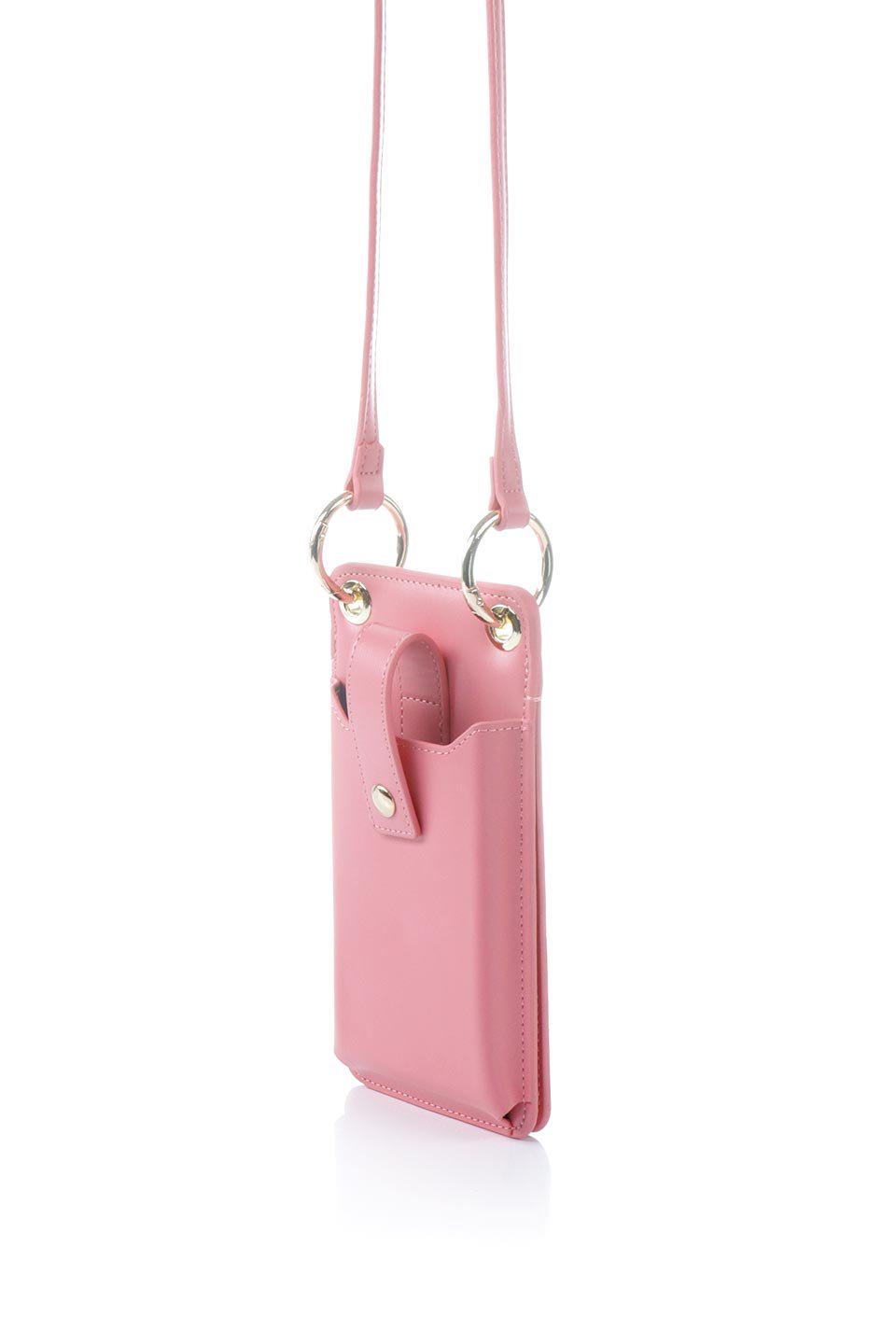 meliebiancoのTina(Pink)財布機能付き・スマホショルダー/海外ファッション好きにオススメのインポートバッグとかばん、MelieBianco（メリービアンコ）のバッグやその他。斜め掛けが便利なお財布としても使えるスマホショルダー。iPhone13ProMaxまでの大きさのスマホに対応するケースに、ファスナー付きのコインポケットと10個のカードスロットがついています。/main-1