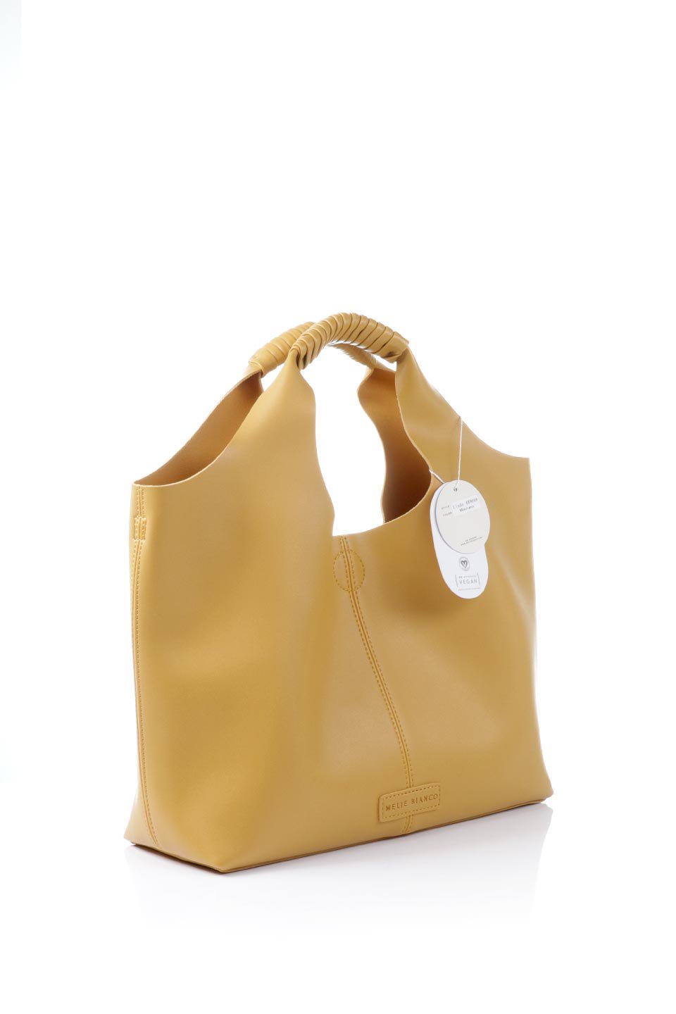 meliebiancoのLinda(Mango)プレミアムビーガンレザー・トートバッグ/海外ファッション好きにオススメのインポートバッグとかばん、MelieBianco（メリービアンコ）のバッグやトートバッグ。なめらかなプレミアムビーガンレザーを使用したスタイリッシュなトートバッグ。大小2つのポーチと、両手を使いたい時に便利なショルダーストラップ付き。/thumb-3