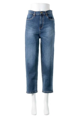 海外ファッションや大人カジュアルに最適なインポートセレクトアイテムのCropped Stretch Denim Pants クロップ丈・ストレッチデニムパンツ