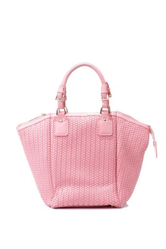 海外ファッションや大人カジュアルのためのインポートバッグ、かばんmelie bianco（メリービアンコ）のValerie (Pink) リサイクルビーガンレザー・メッシュトートバッグ
