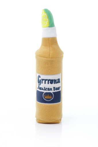海外ファッションや大人カジュアルに最適なインポートセレクトアイテムのGrrrona Beer Water Bottle Crackler Toy コロナ瓶ペットボトル入り・パロディーぬいぐるみ
