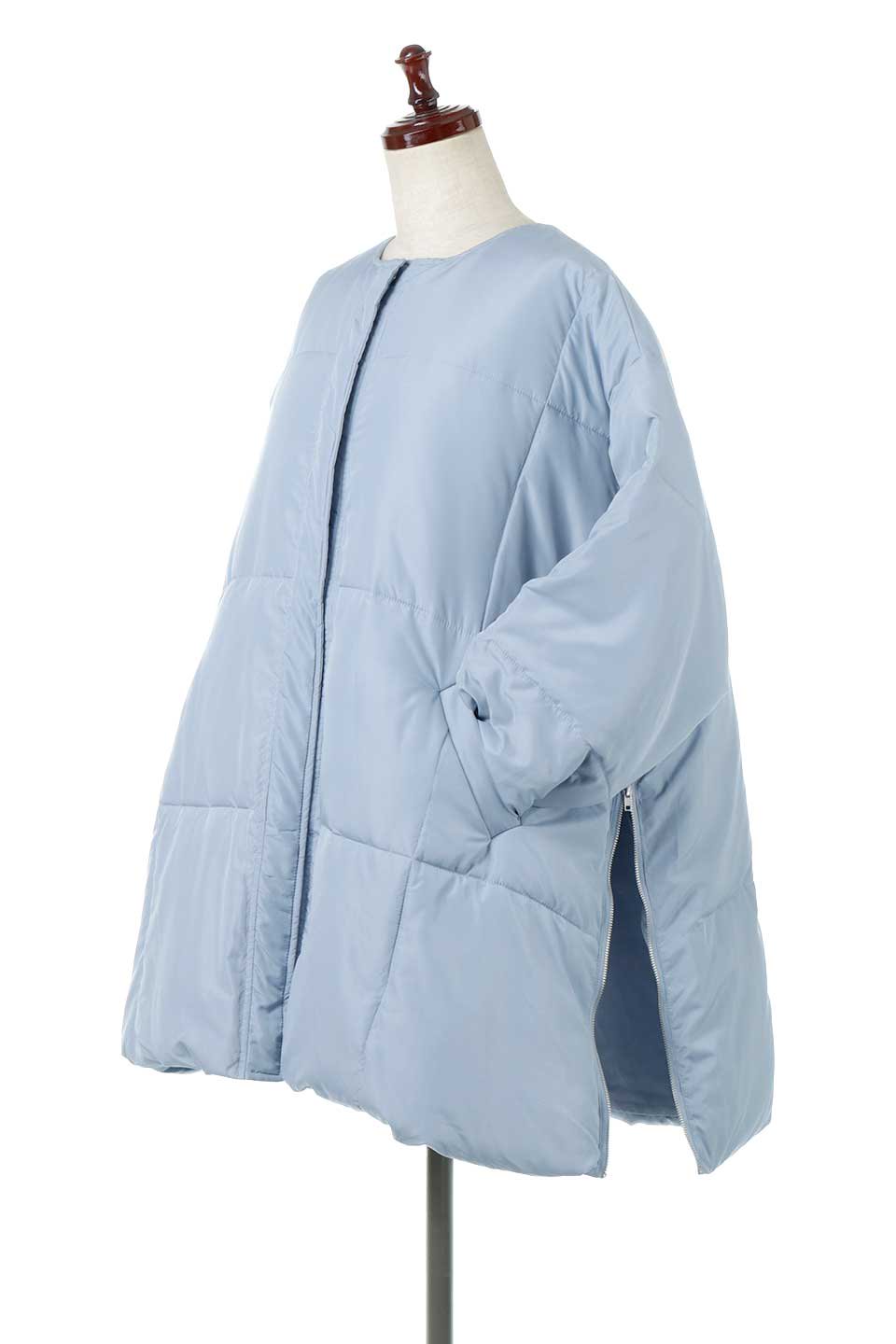 CollarlessOversizedInsulationJacketファイバーダウン・ノーカラージャケット大人カジュアルに最適な海外ファッションのothers（その他インポートアイテム）のアウターやコート。たっぷりシルエットのビッグダウンジャケット。ふんわり軽い中綿入りで風も寒さもシャットアウト。/main-11