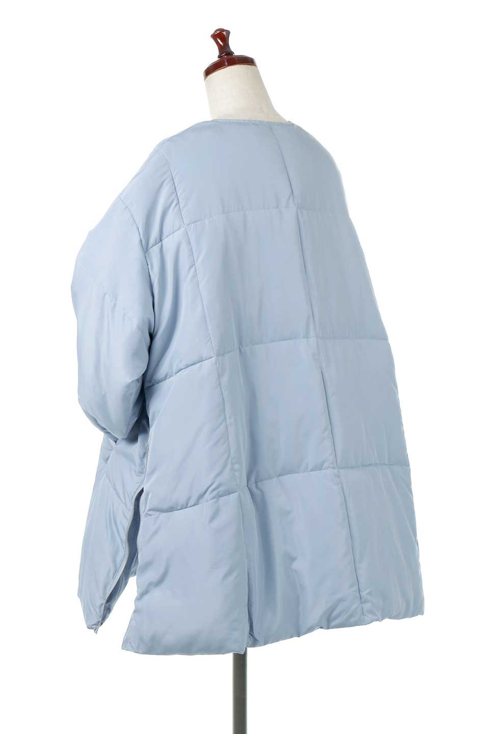 CollarlessOversizedInsulationJacketファイバーダウン・ノーカラージャケット大人カジュアルに最適な海外ファッションのothers（その他インポートアイテム）のアウターやコート。たっぷりシルエットのビッグダウンジャケット。ふんわり軽い中綿入りで風も寒さもシャットアウト。/thumb-13
