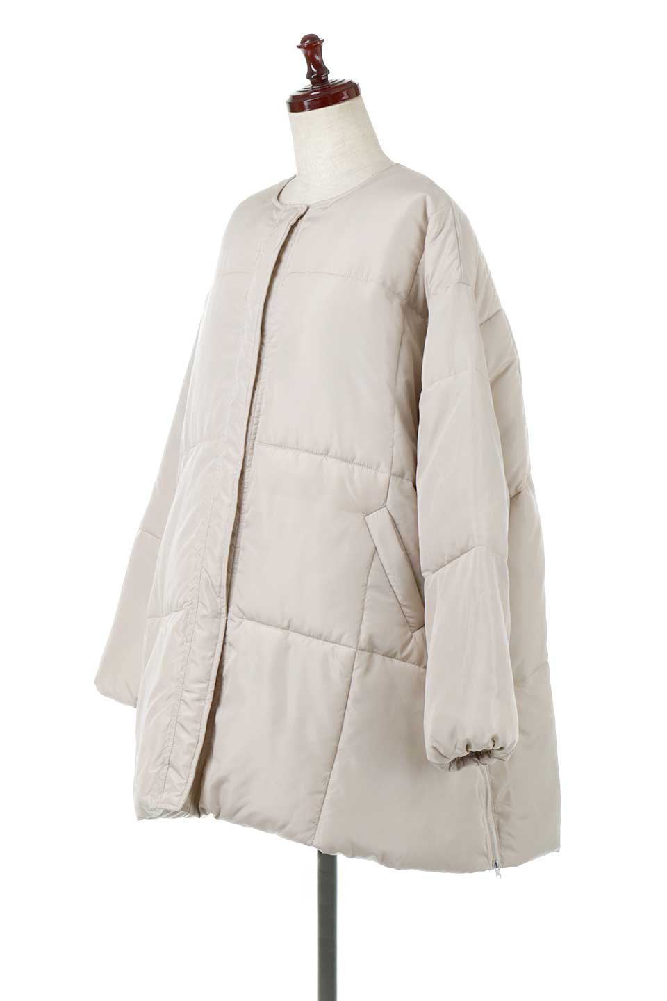 CollarlessOversizedInsulationJacketファイバーダウン・ノーカラージャケット大人カジュアルに最適な海外ファッションのothers（その他インポートアイテム）のアウターやコート。たっぷりシルエットのビッグダウンジャケット。ふんわり軽い中綿入りで風も寒さもシャットアウト。/main-6