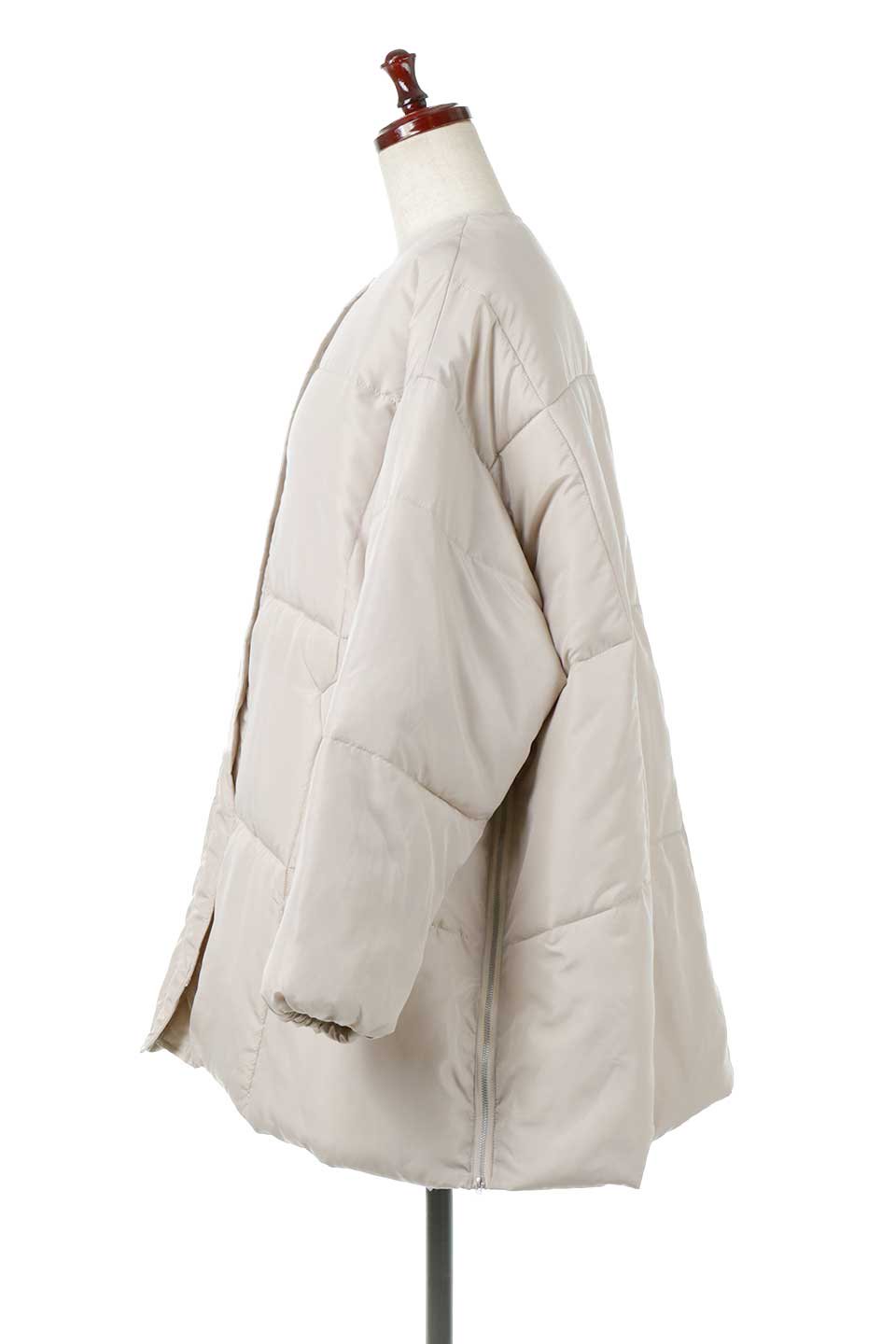 CollarlessOversizedInsulationJacketファイバーダウン・ノーカラージャケット大人カジュアルに最適な海外ファッションのothers（その他インポートアイテム）のアウターやコート。たっぷりシルエットのビッグダウンジャケット。ふんわり軽い中綿入りで風も寒さもシャットアウト。/thumb-7