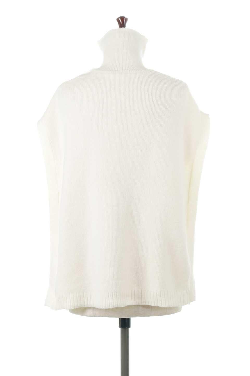 Pois ポワ knit vest ニットベスト ホワイト ポップアップ人気商品
