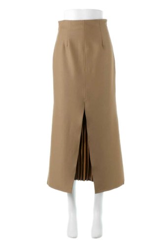 海外ファッションや大人カジュアルに最適なインポートセレクトアイテムのSlit Pleated Skirt スリット入り・プリーツスカート
