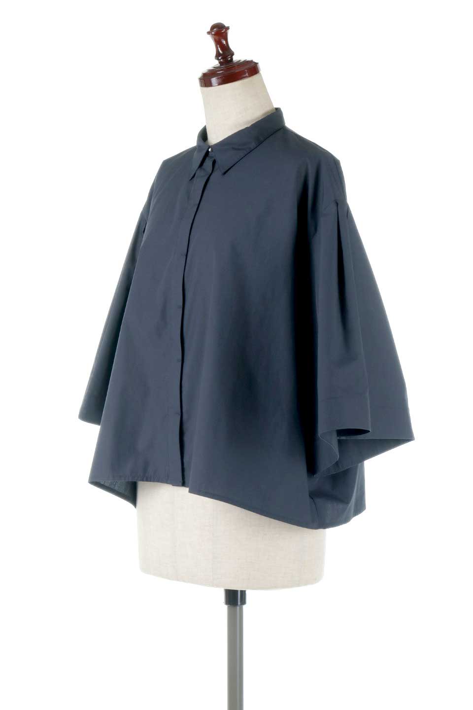 FlareHalfSleeveShirtsフレアスリーブ・五分袖シャツ大人カジュアルに最適な海外ファッションのothers（その他インポートアイテム）のトップスやシャツ・ブラウス。春夏に着たい半袖シャツをフレアスリーブにしたアイテム。サラッとしてなめらかな質感のシャツ生地を使用。/thumb-11
