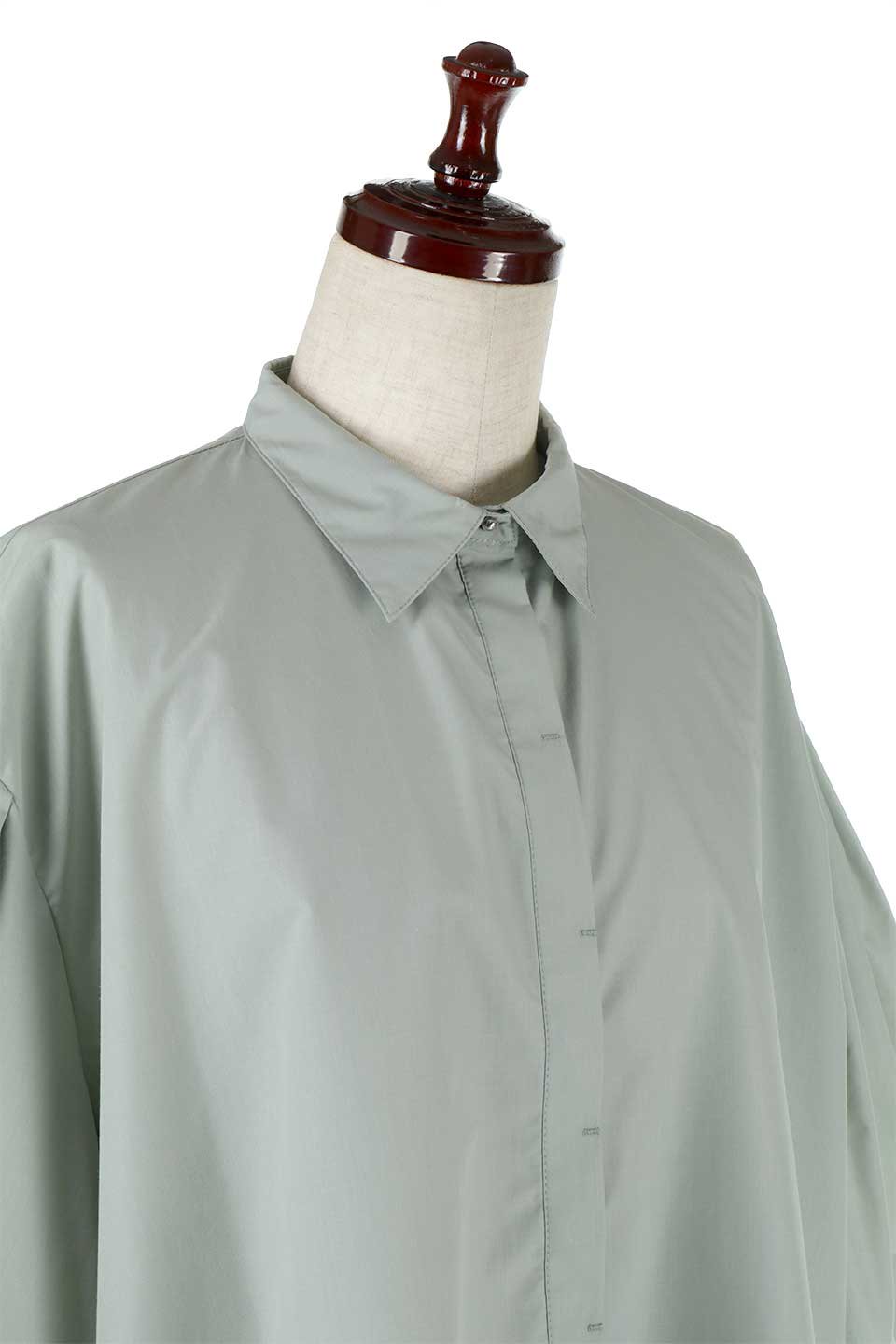 FlareHalfSleeveShirtsフレアスリーブ・五分袖シャツ大人カジュアルに最適な海外ファッションのothers（その他インポートアイテム）のトップスやシャツ・ブラウス。春夏に着たい半袖シャツをフレアスリーブにしたアイテム。サラッとしてなめらかな質感のシャツ生地を使用。/main-16