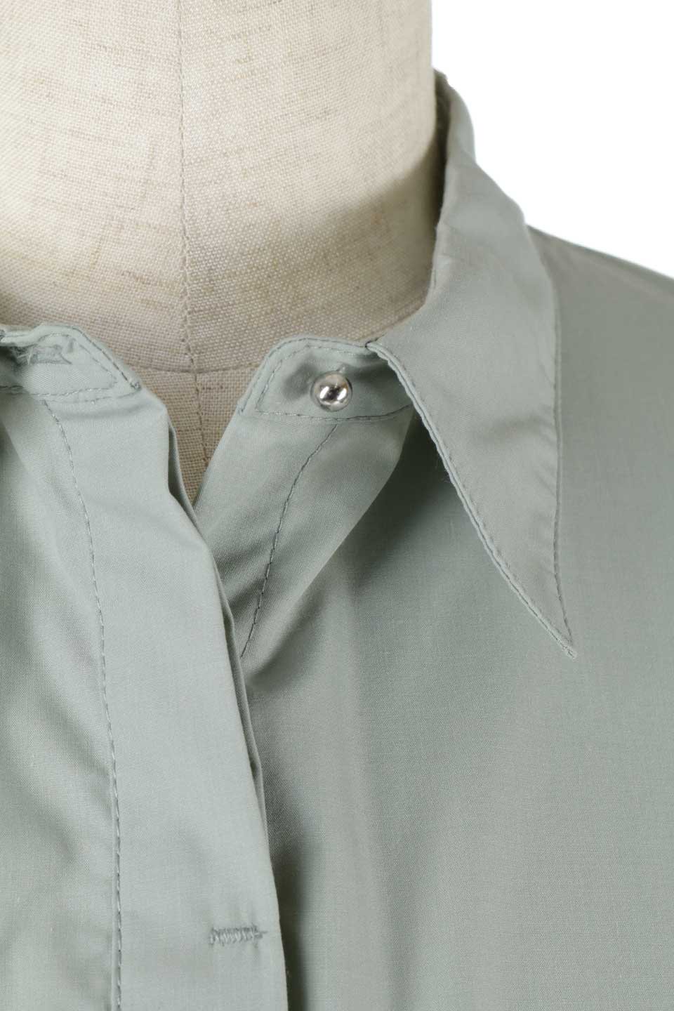 FlareHalfSleeveShirtsフレアスリーブ・五分袖シャツ大人カジュアルに最適な海外ファッションのothers（その他インポートアイテム）のトップスやシャツ・ブラウス。春夏に着たい半袖シャツをフレアスリーブにしたアイテム。サラッとしてなめらかな質感のシャツ生地を使用。/main-21