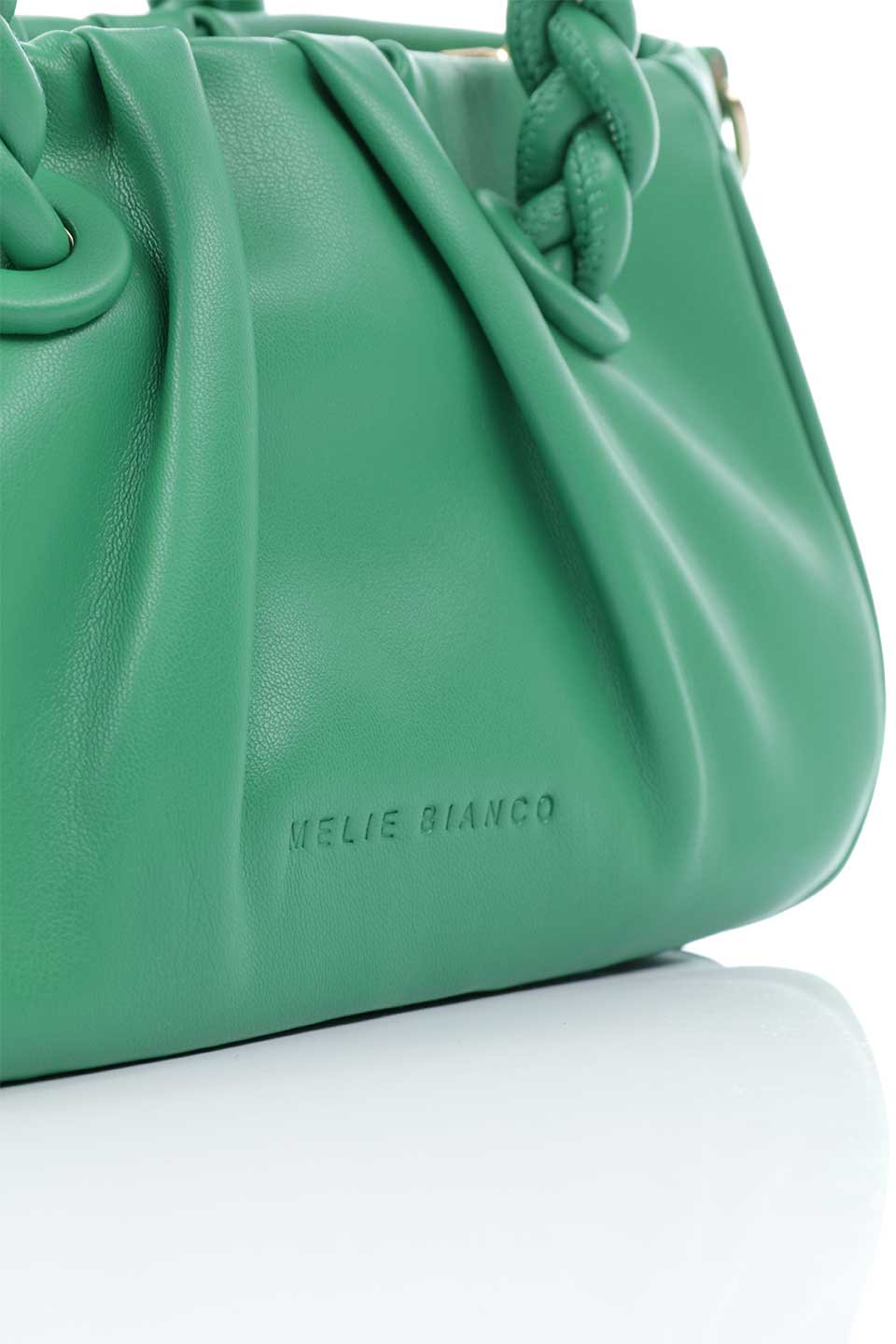 meliebiancoのGracelyn(Green)ツイストハンドル・ハンドバッグ/海外ファッション好きにオススメのインポートバッグとかばん、MelieBianco（メリービアンコ）のバッグやハンドバッグ。グレイスリンはこれからのお出かけにぴったりのハンドバッグです。編み込みのハンドルと取り外し可能なショルダーストラップが付属し様々なシーンで活躍します。/thumb-7