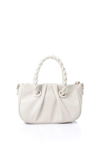 海外ファッションや大人カジュアルのためのインポートバッグ、かばんmelie bianco（メリービアンコ）のGracelyn (Ivory) ツイストハンドル・ハンドバッグ