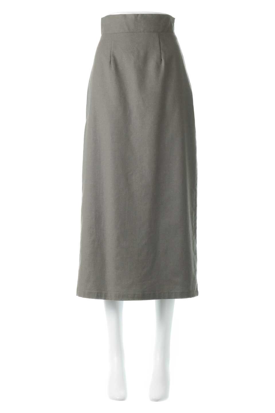 LinenMixedI-LineSkirtリネンライク・Ｉラインスカート大人カジュアルに最適な海外ファッションのothers（その他インポートアイテム）のボトムやスカート。夏に嬉しいリネン風素材のセミタイトなIラインスカート。夏にぴったりの快適な素材で、程よい抜け感が魅力。/thumb-10