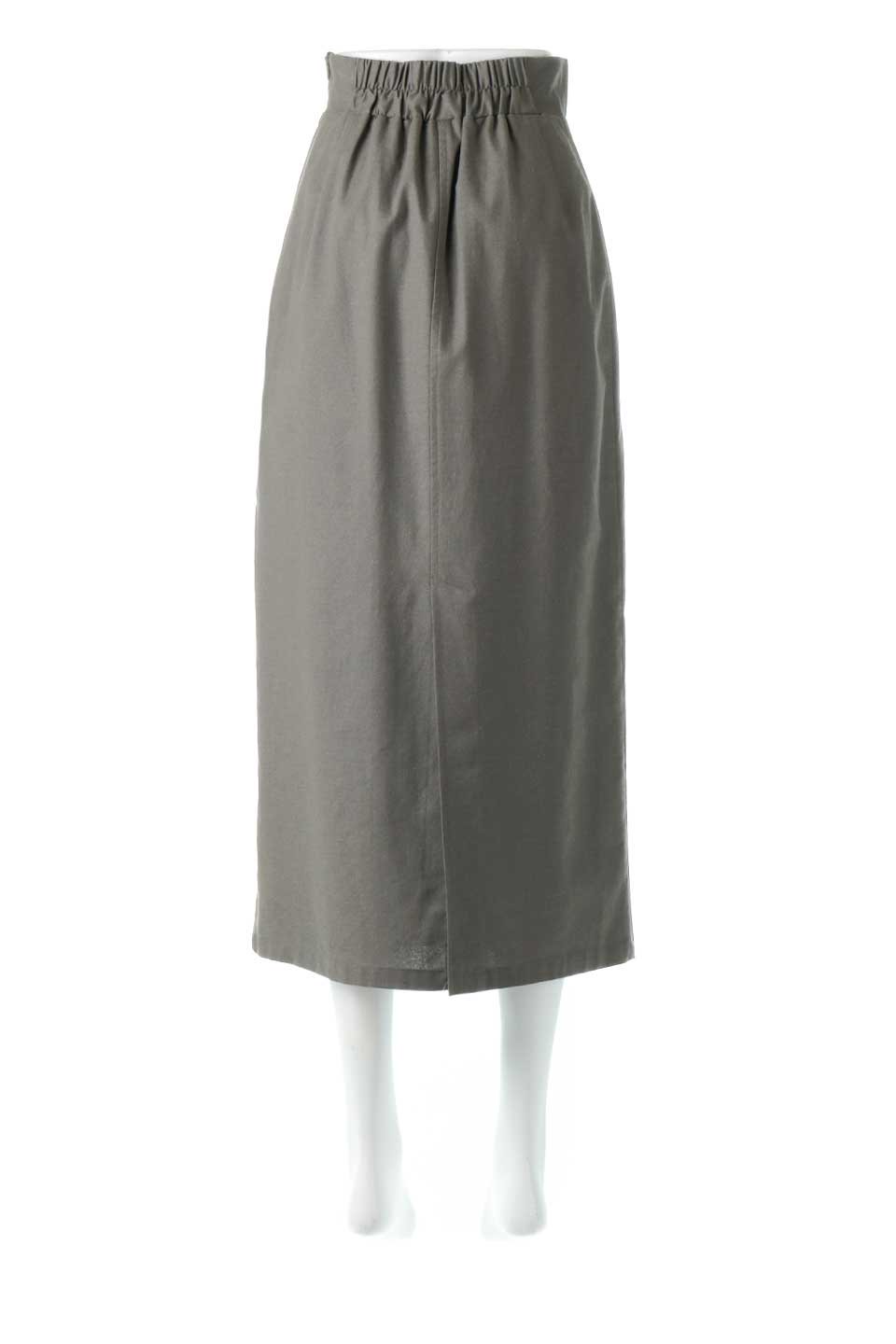 LinenMixedI-LineSkirtリネンライク・Ｉラインスカート大人カジュアルに最適な海外ファッションのothers（その他インポートアイテム）のボトムやスカート。夏に嬉しいリネン風素材のセミタイトなIラインスカート。夏にぴったりの快適な素材で、程よい抜け感が魅力。/thumb-14