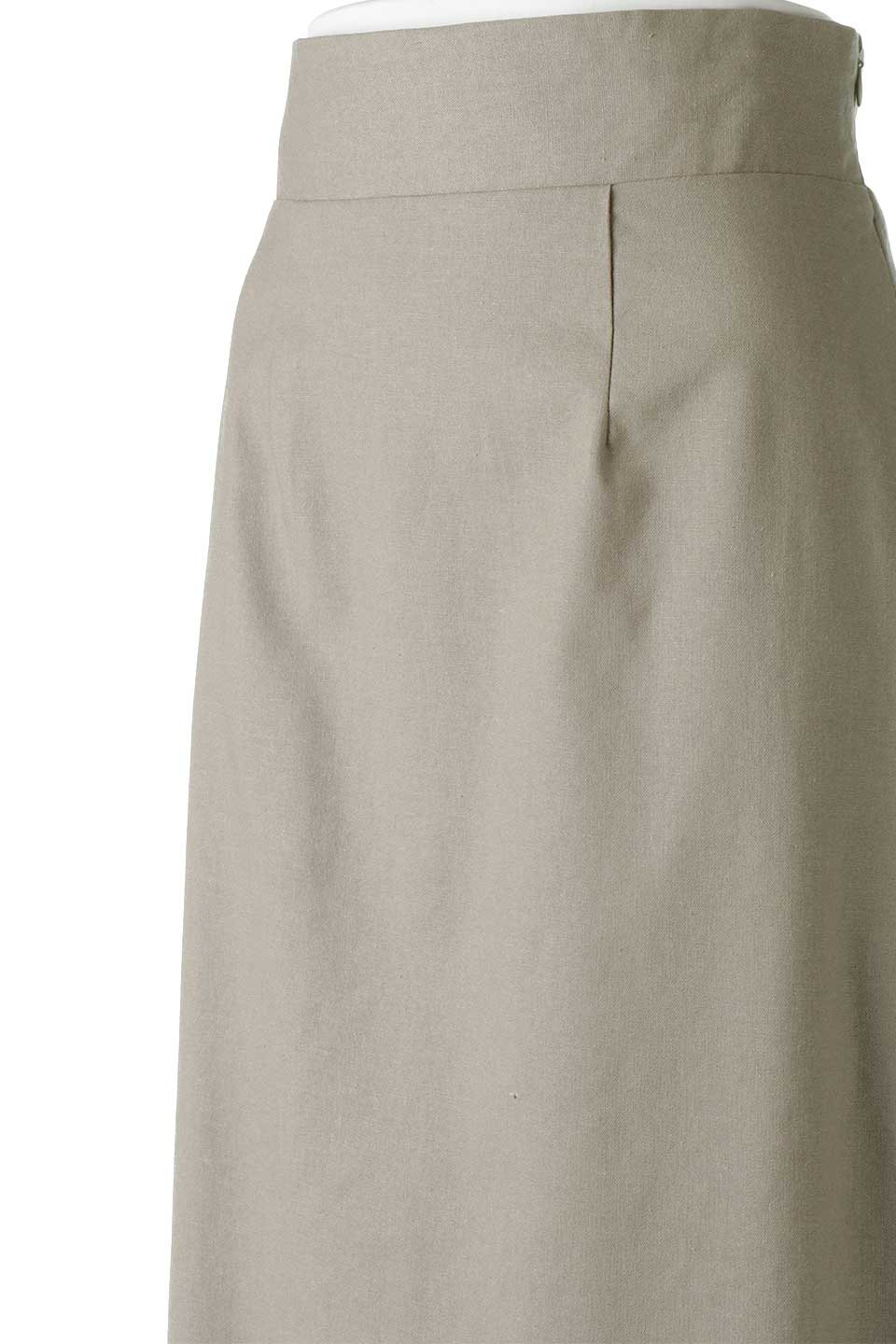 LinenMixedI-LineSkirtリネンライク・Ｉラインスカート大人カジュアルに最適な海外ファッションのothers（その他インポートアイテム）のボトムやスカート。夏に嬉しいリネン風素材のセミタイトなIラインスカート。夏にぴったりの快適な素材で、程よい抜け感が魅力。/thumb-15