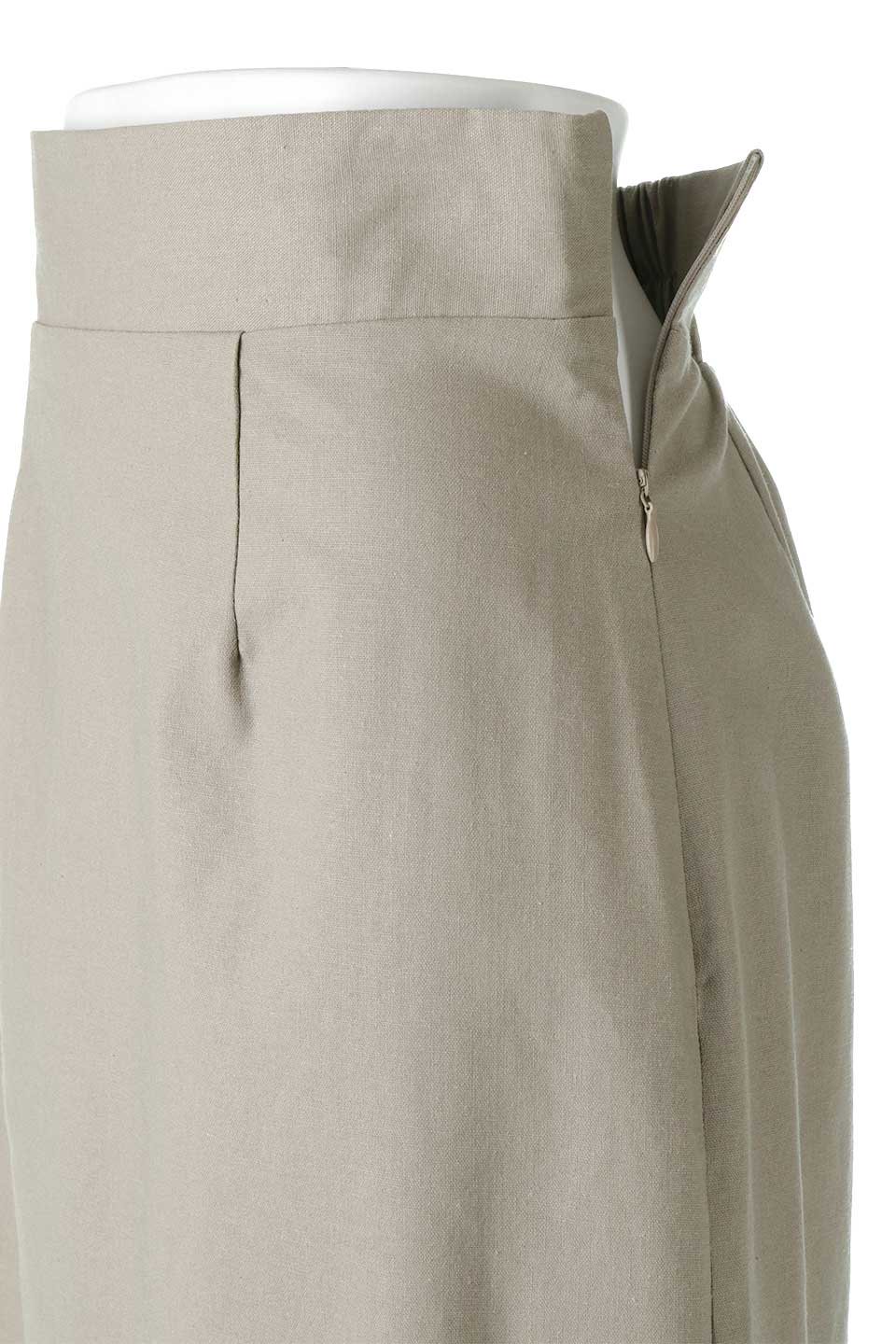 LinenMixedI-LineSkirtリネンライク・Ｉラインスカート大人カジュアルに最適な海外ファッションのothers（その他インポートアイテム）のボトムやスカート。夏に嬉しいリネン風素材のセミタイトなIラインスカート。夏にぴったりの快適な素材で、程よい抜け感が魅力。/main-17