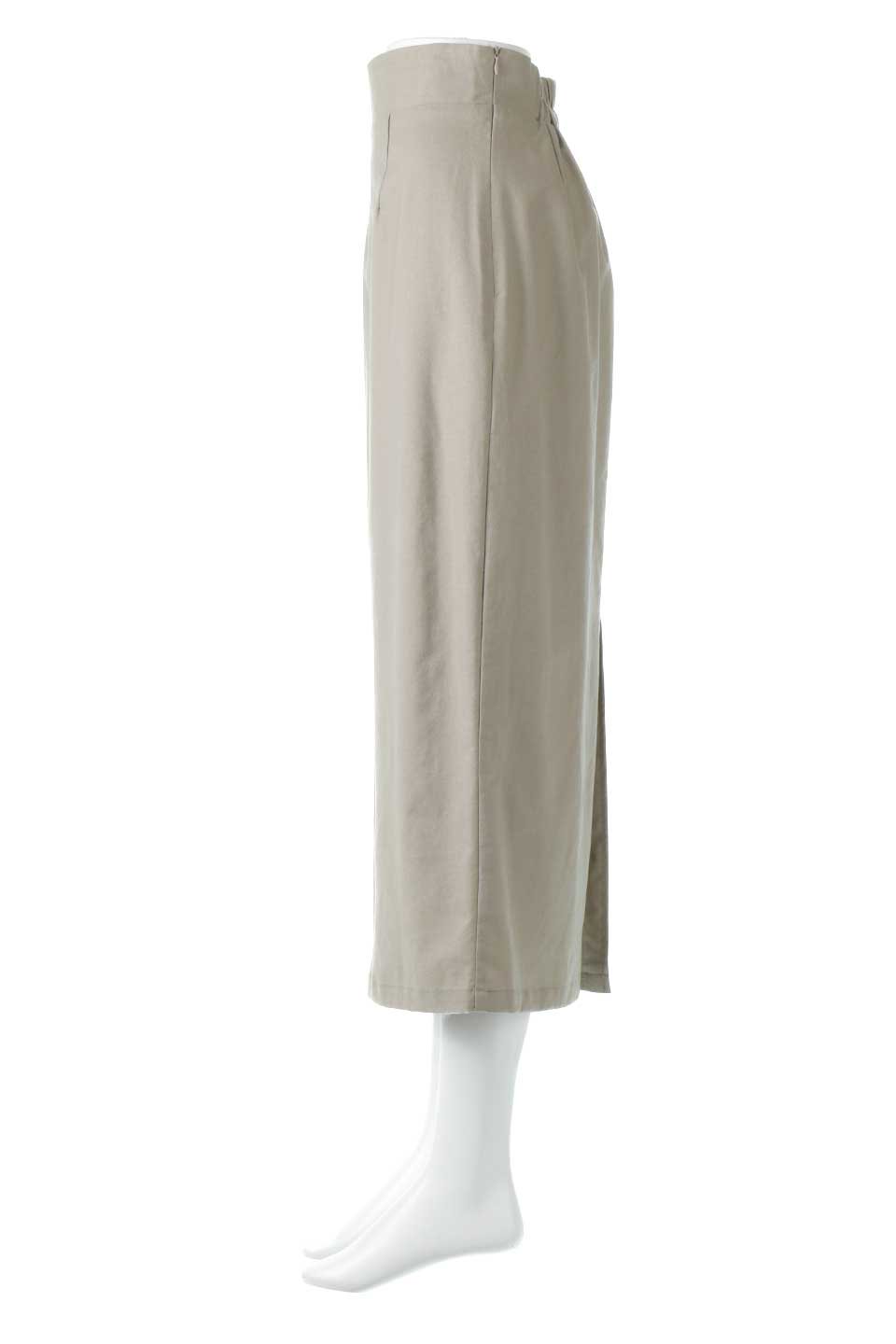 LinenMixedI-LineSkirtリネンライク・Ｉラインスカート大人カジュアルに最適な海外ファッションのothers（その他インポートアイテム）のボトムやスカート。夏に嬉しいリネン風素材のセミタイトなIラインスカート。夏にぴったりの快適な素材で、程よい抜け感が魅力。/thumb-7