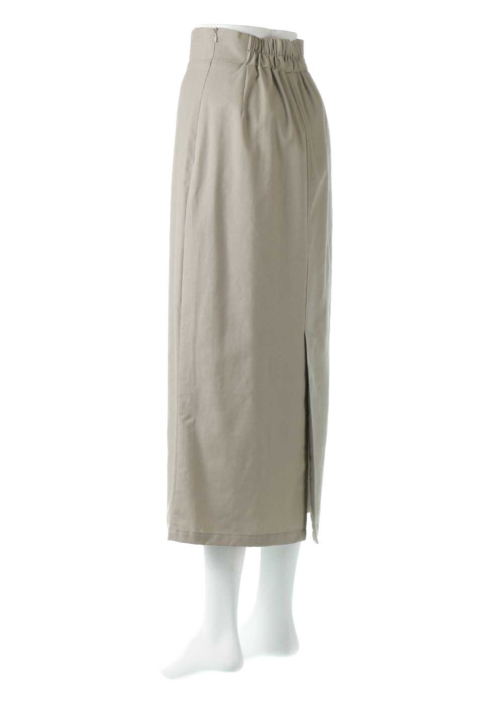 LinenMixedI-LineSkirtリネンライク・Ｉラインスカート大人カジュアルに最適な海外ファッションのothers（その他インポートアイテム）のボトムやスカート。夏に嬉しいリネン風素材のセミタイトなIラインスカート。夏にぴったりの快適な素材で、程よい抜け感が魅力。/thumb-8