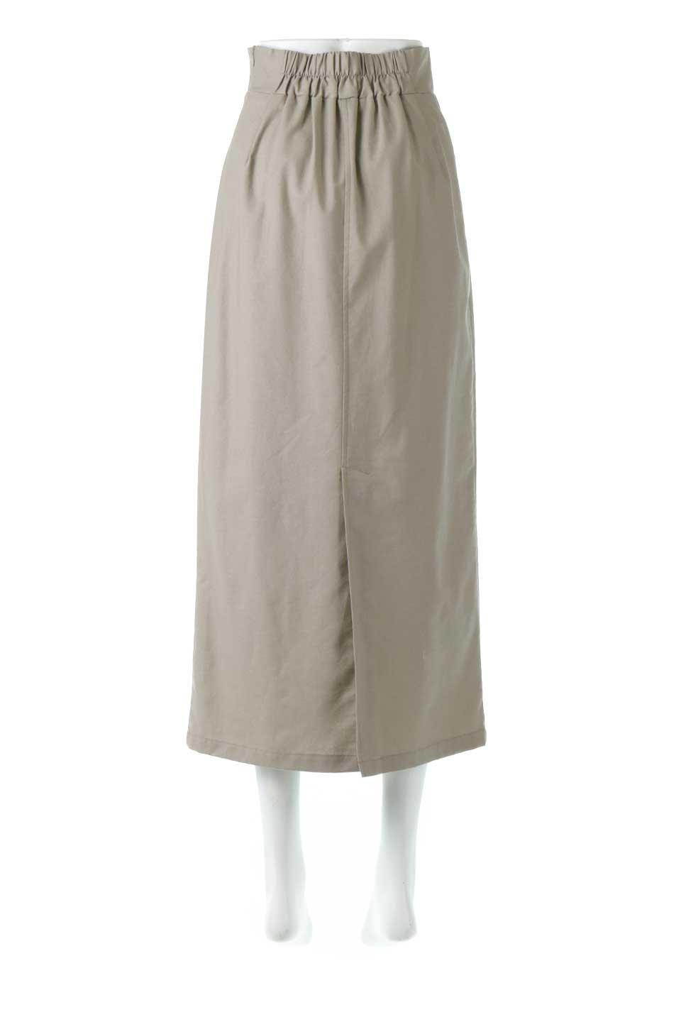 LinenMixedI-LineSkirtリネンライク・Ｉラインスカート大人カジュアルに最適な海外ファッションのothers（その他インポートアイテム）のボトムやスカート。夏に嬉しいリネン風素材のセミタイトなIラインスカート。夏にぴったりの快適な素材で、程よい抜け感が魅力。/main-9