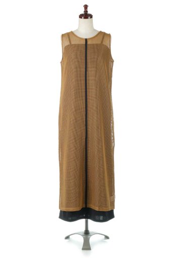 海外ファッションや大人カジュアルに最適なインポートセレクトアイテムのMesh Camisole And Dress Set メッシュキャミワンピースセット