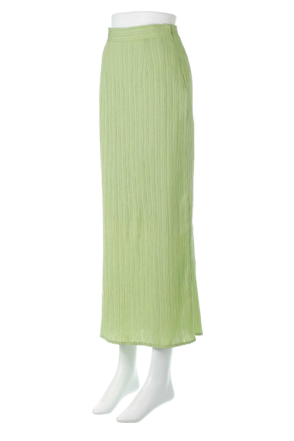StripedCrepeTightSkirt楊柳ストライプ・タイトスカート大人カジュアルに最適な海外ファッションのothers（その他インポートアイテム）のボトムやスカート。Ｉラインシルエットが体をスッキリと美しく見せてくれるスカート。ストライプ風のデザインが女性らしい印象を演出しています。/thumb-11