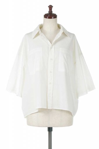 Versatile Basic Short Sleeve Shirt ɥåץȾµ / ͥ奢˺ŬʳեåդʡԤΥ쥯ȥåbloom