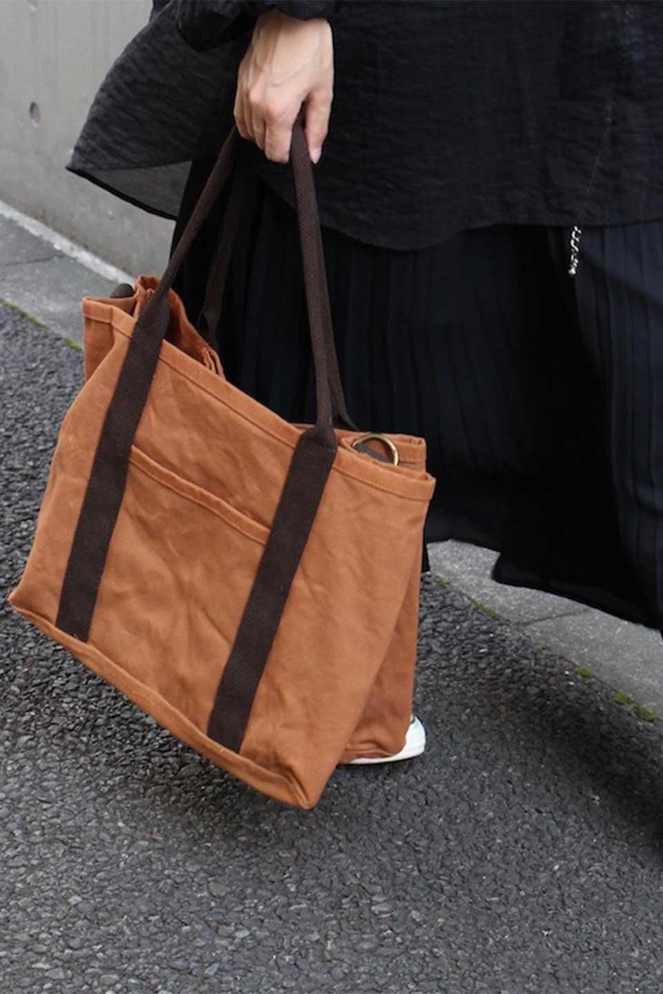 US Open ワックス加工キャンバストートナチュラルタン DULTON（ダルトン） 送料無料 H20-0285 WORKER BAG バック コットン 16