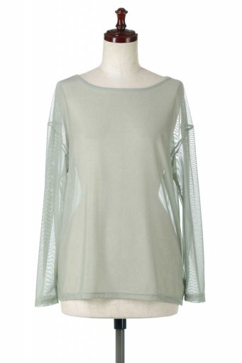 եåͥ奢˺Ŭʥݡȥ쥯ȥƥSilk-Like Sheer Top 餵鿨ȥåץ