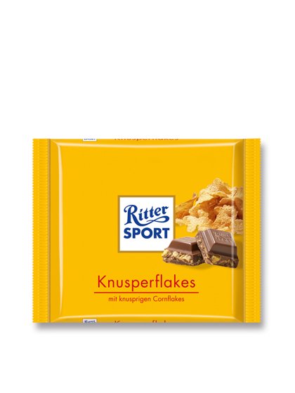 Germany直輸入のCornflakesのや。リッター社は、今から約100年前の1912年ドイツ・シュトゥットガルト郊外のバートカンシュタットに創業しました。その後すぐに正方形のチョコレートで、「リッタースポーツチョコレート」を発売。