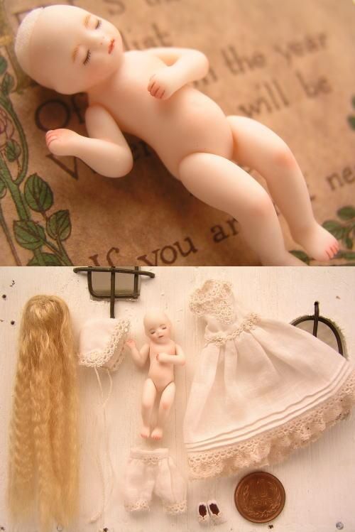 ◾️ミニチュアドール「 べいびぃ工房様製 」眠り姫 ビスクドール